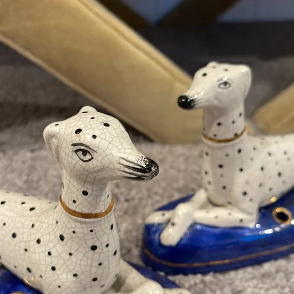 Staffordshire Dalmatian ink wells - Picture 2 of 4